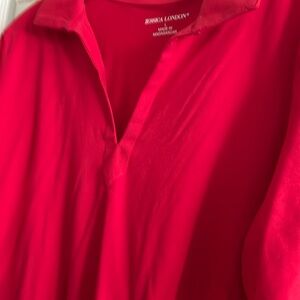 NWOT Jessica London size large red short sleeve T shirt ✔️